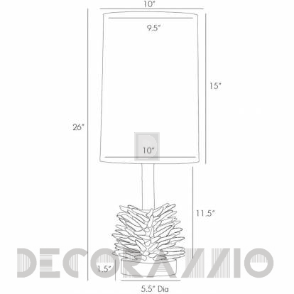 Светильник  настольный (Настольная лампа) Arteriors Lana - 17998-908