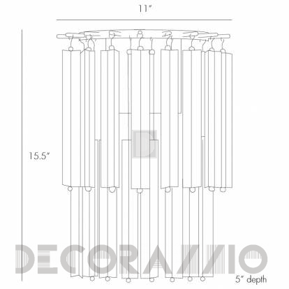 Светильник  настенный накладной (Бра) Arteriors Norton - 49956