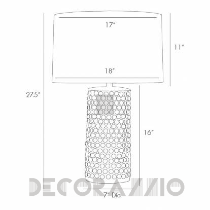Светильник  настольный (Настольная лампа) Arteriors Paula - 17716-514