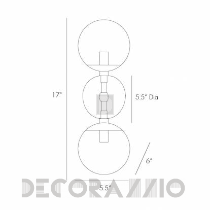 Светильник  настенный накладной (Бра) Arteriors Polaris - 49961