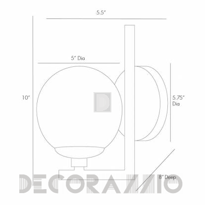 Светильник  настенный накладной (Бра) Arteriors Quimby - 49963