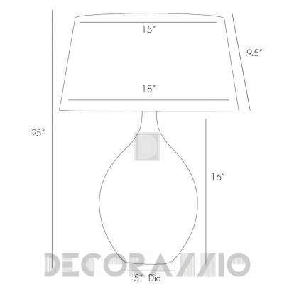 Светильник  настольный (Настольная лампа) Arteriors Radley - 46839-246