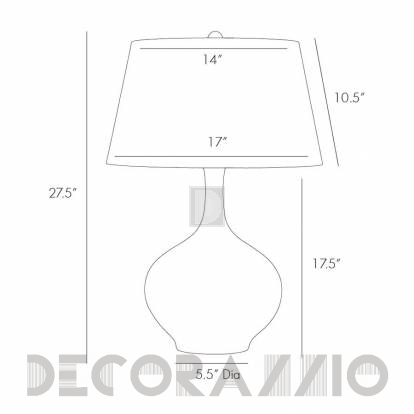 Светильник  настольный (Настольная лампа) Arteriors Regina - 17725-354