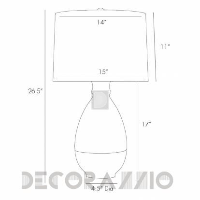 Светильник  настольный (Настольная лампа) Arteriors Riddick - 17721-380