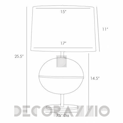 Светильник  настольный (Настольная лампа) Arteriors Riley - 46824-456