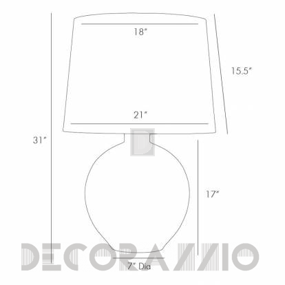 Светильник  настольный (Настольная лампа) Arteriors Rowe - 17724-385