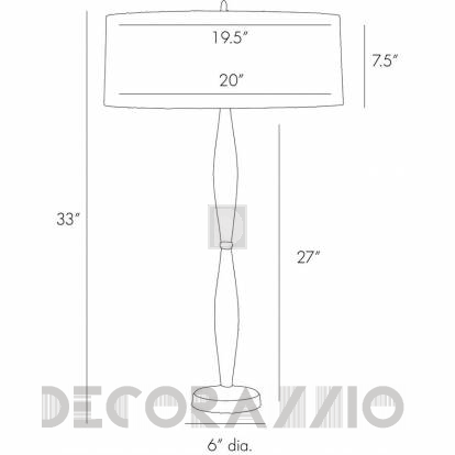 Светильник  настольный (Настольная лампа) Arteriors Saunders - 42401-644