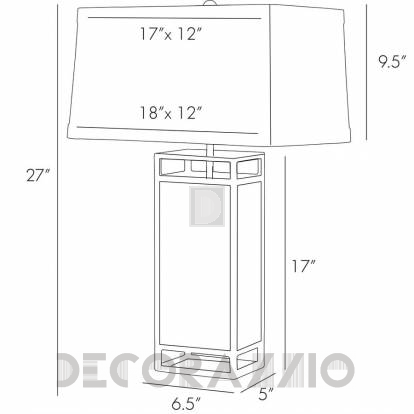 Светильник  настольный (Настольная лампа) Arteriors Seymour - 44005-629