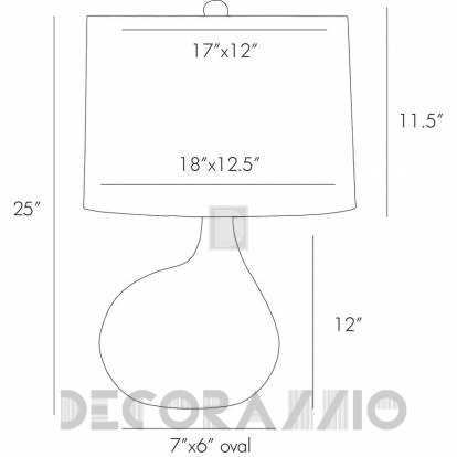 Светильник  настольный (Настольная лампа) Arteriors Shania - 17763-585