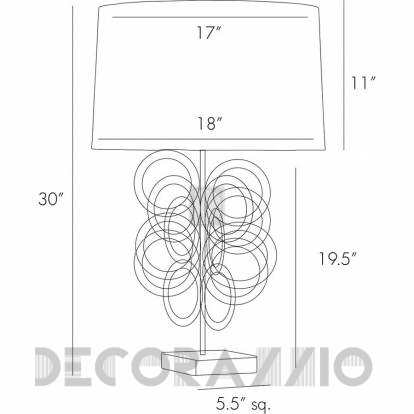 Светильник  настольный/напольный (Настольная лампа) Arteriors Shelby - 46847-729