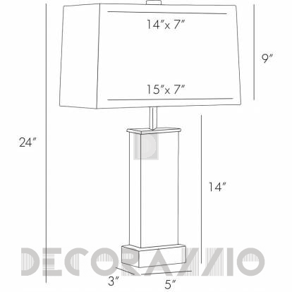Светильник  настольный/напольный (Настольная лампа) Arteriors Sherwin - 46849-743