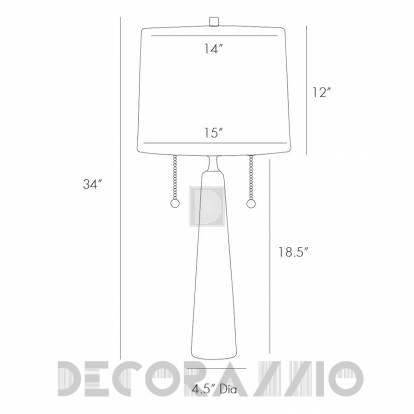 Светильник  настольный (Настольная лампа) Arteriors Sidney - 49882-590