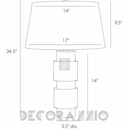 Светильник  настольный/напольный (Настольная лампа) Arteriors Stackhouse - 46848-725