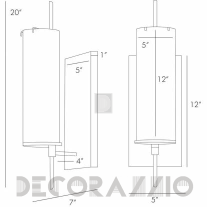 Светильник  настенный накладной (Бра) Arteriors Stefan - 49006