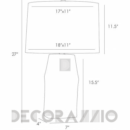 Светильник  настольный (Настольная лампа) Arteriors Sweeney  - 17768-633