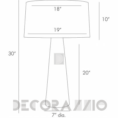 Светильник  настольный (Настольная лампа) Arteriors Tierney - 17767-597