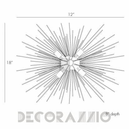 Светильник  потолочный/настенный накладной (Светильник) Arteriors Zanadoo - 49996