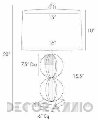 Светильник  настольный (Настольная лампа) Arteriors Millenium - 48573-718