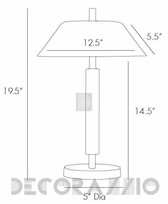 Светильник  настольный (Настольная лампа) Arteriors Poe - 46834