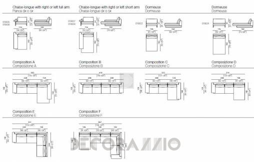 Диван модульный Arketipo Ego - 18629(018630)+018638(018637)