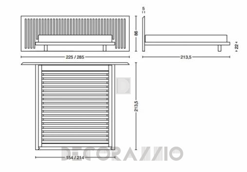 Кровать двуспальная Riva 1920 Soft Wood - Swb1.3_Ra