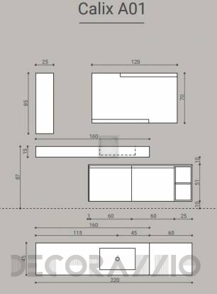 Комплект в ванную Novello Calix - calix_A01