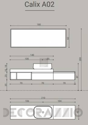 Комплект в ванную Novello Calix - calix_A02