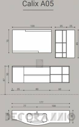 Комплект в ванную Novello Calix - calix_A05