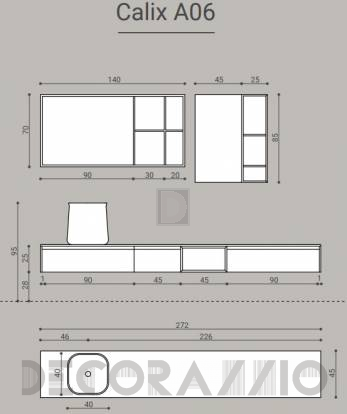 Комплект в ванную Novello Calix - calix_A06