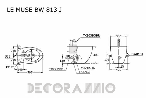 Биде Toto Le Muse - bw813j