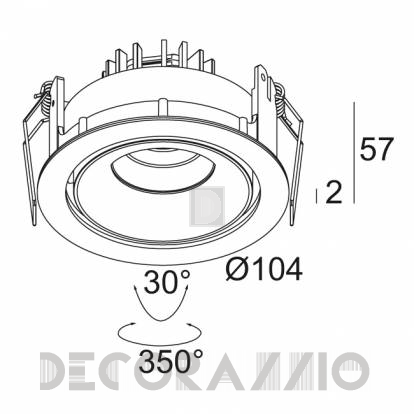 Светильник  потолочный врезной (Светильник точечный) Delta Light Reo Ok - 202 37 28132 W