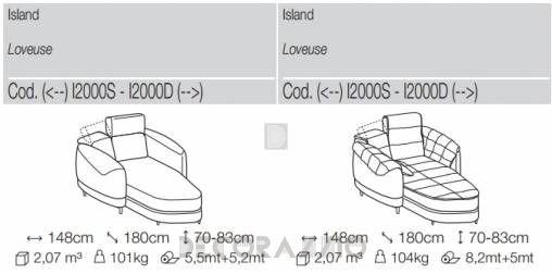 Кушетка Ditre Dunn - Du_I2000S-I2000D