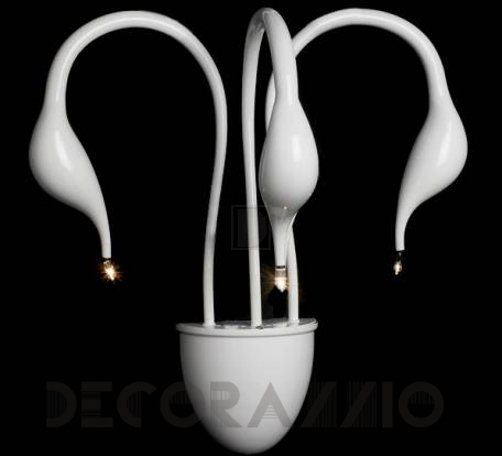 Светильник  настенный накладной (Бра) Illuminati Lighting Meta Swan - MB8098-3A white