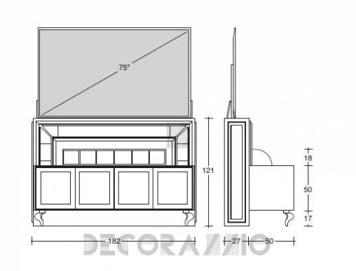 ТВ-аудио стойка Vismara Design Desire - TV-Lift&Bar-182-Desire