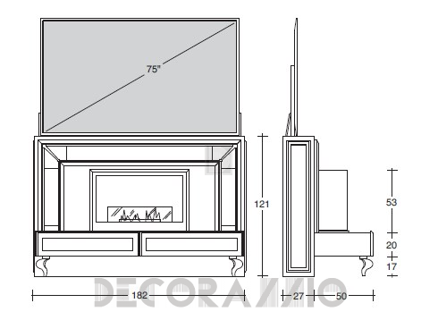 ТВ-аудио стойка Vismara Design Desire - TV-Lift&Fire-182-Desire