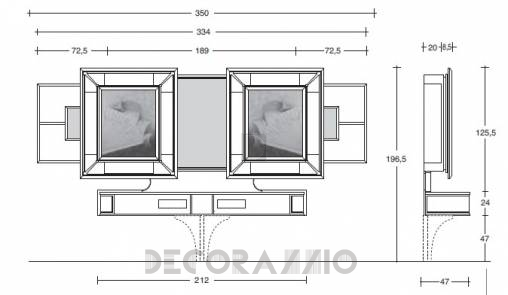 ТВ-аудио стойка Vismara Design Desire - Sliding-Fiber-Desire