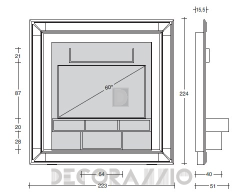 ТВ-аудио стойка Vismara Design Desire - The-Frame-Erable-Desire