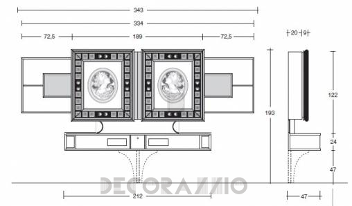 ТВ-аудио стойка Vismara Design Piramid - Sliding-Piramid