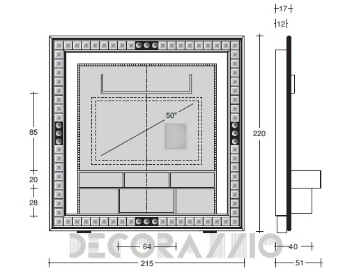 ТВ-аудио стойка Vismara Design Piramid - The-Frame-Piramid-1