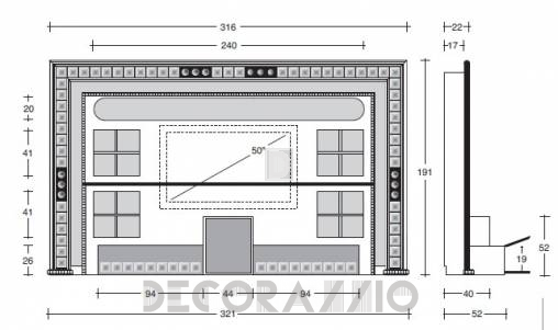 ТВ-аудио стойка Vismara Design Piramid - The Wall Piramid-1