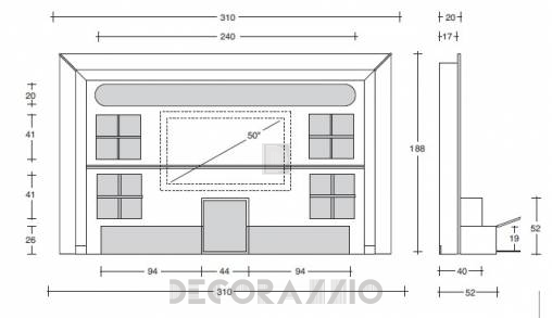 ТВ-аудио стойка Vismara Design Modern - The-Wall-Frame-Modern