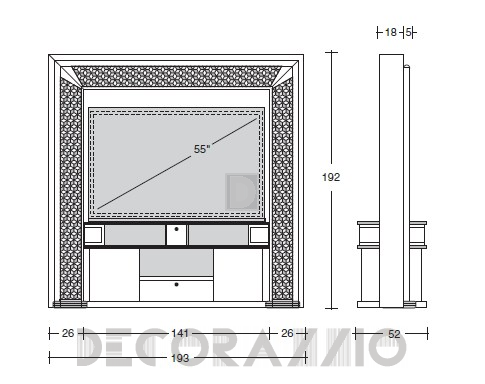 ТВ-аудио стойка Vismara Design Mosaik - Revolving-Mosaik-1