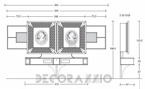 ТВ-аудио стойка Vismara Design Mosaik - Sliding-Mosaik-1