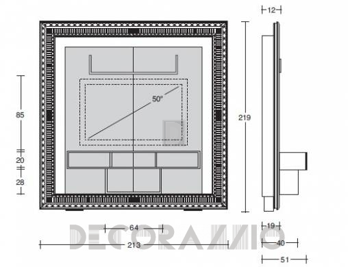 ТВ-аудио стойка Vismara Design Art Deco - The-Frame-Art-Deco-1