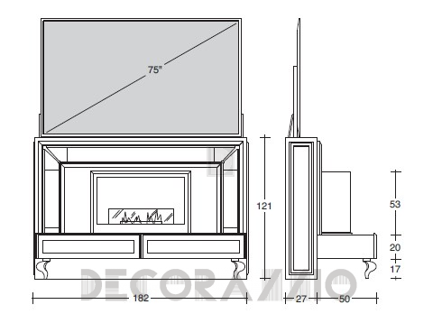 ТВ-аудио стойка Vismara Design Art Deco - TV-Lift&Fire-Art-Deco-1