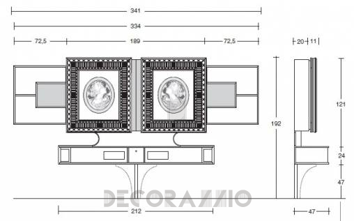 ТВ-аудио стойка Vismara Design Art Deco - Sliding-Art-Deco-1