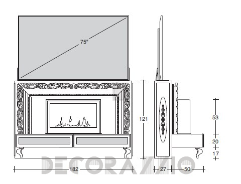 ТВ-аудио стойка Vismara Design Baroque - TV-Lift&Fire-Baroque-1