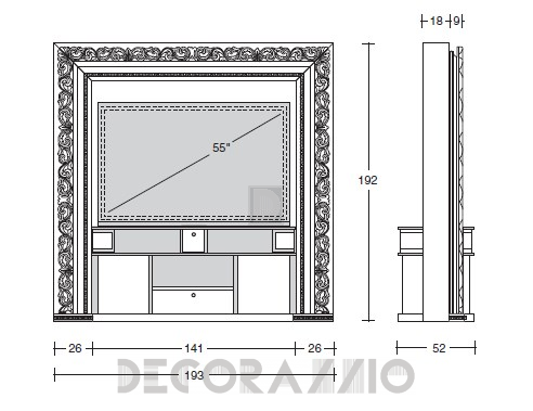 ТВ-аудио стойка Vismara Design Baroque - Revolving-Baroque-1