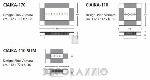 Кофейный, журнальный столик Vismara Design Glass Eyes - ciaika-110-glass-eyes