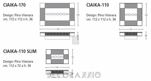 Кофейный, журнальный столик Vismara Design Mosaik - ciaika-170-mosaik